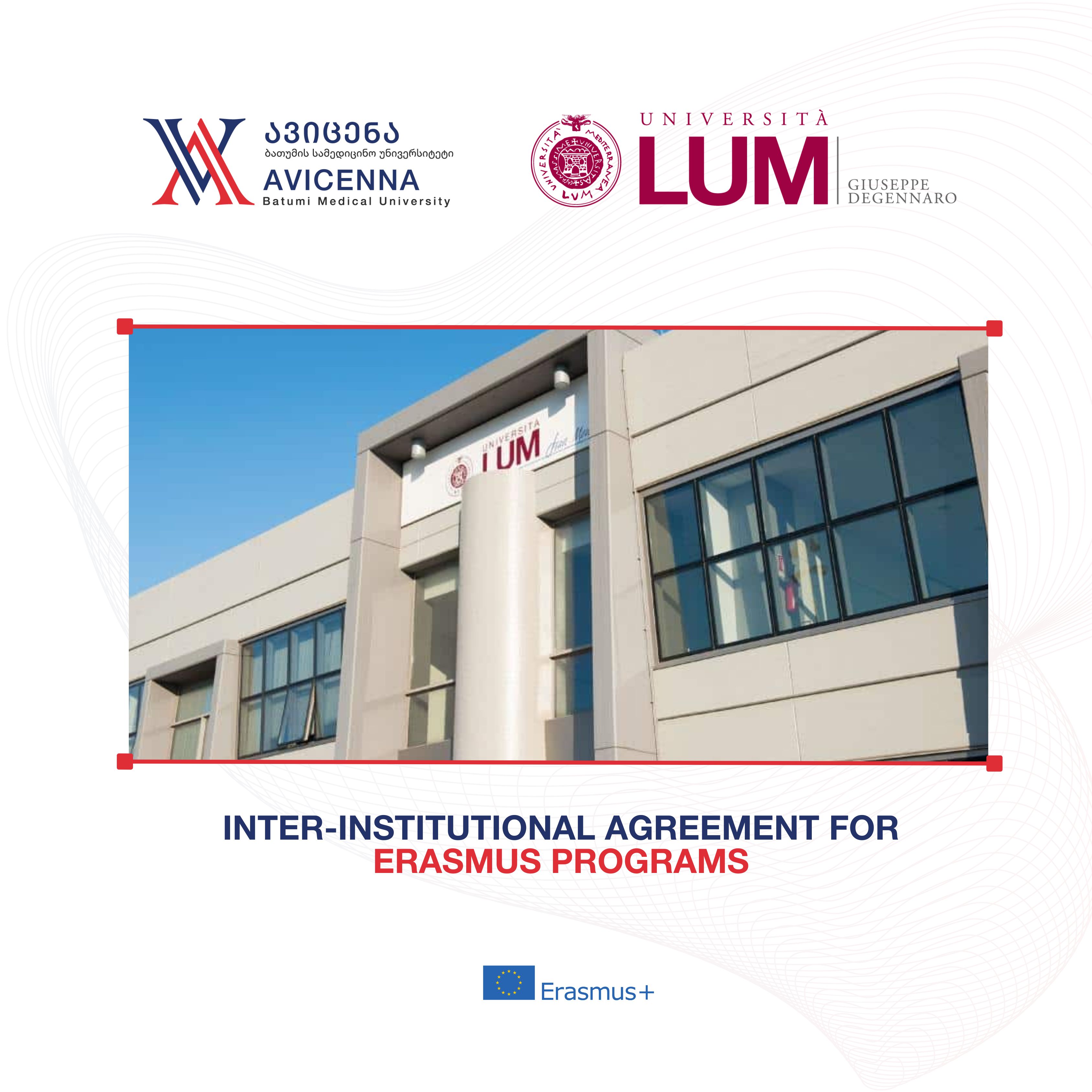 ურთიერთთანამშრომლობის შეთანხმება ერასმუსის პროგრამებისთვის Università LUM Giuseppe Degennaro-თან